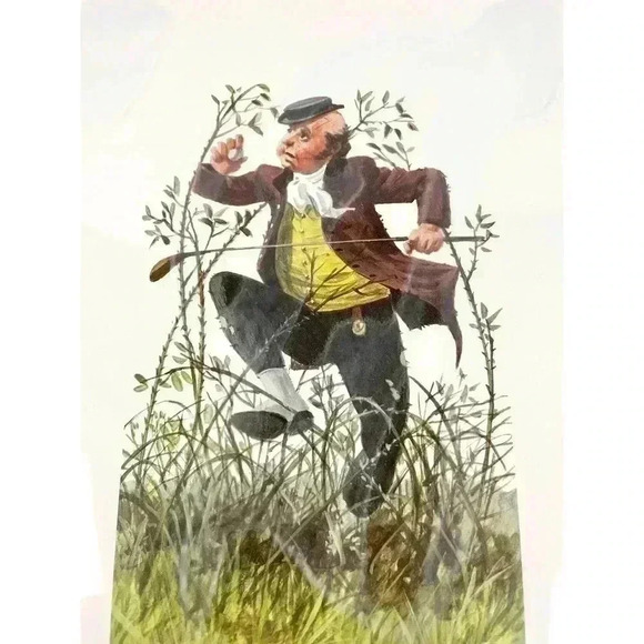 VTG Scratch Golfer Framed Print By R.S. Lindsay Matted 9.25 X 12.5" Wall Decor - Picture 4 of 8